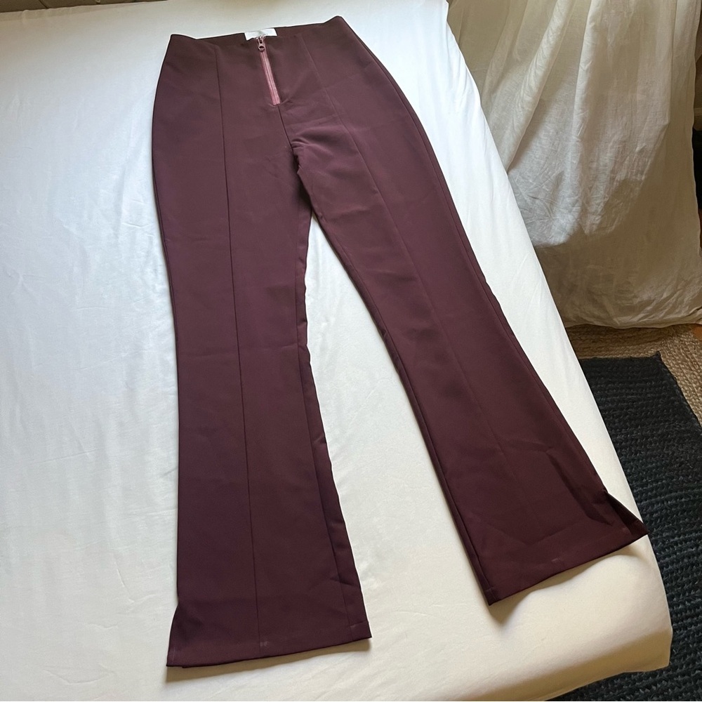 HOSBJERG maroon wine burgundy red bootcut‎ leg pants